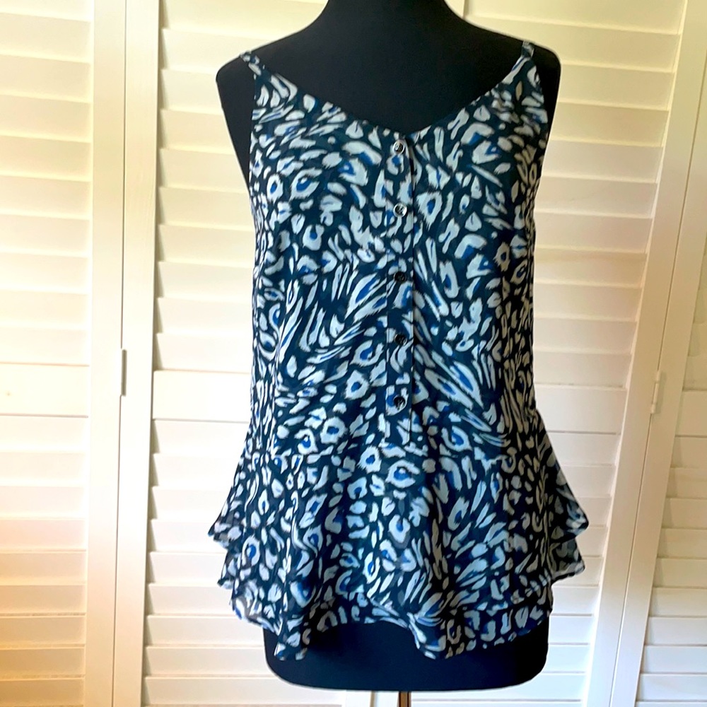 CAbi #5362 Purr Peplum Animal Print